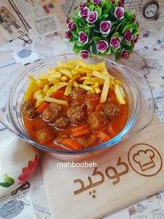 عکسی از دستور خورشت هویج آلو با کوفته قلقلی 😇