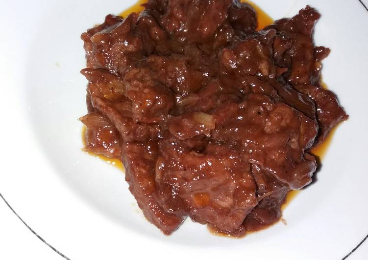 Langkah Mudah untuk Menyiapkan Stir Fry Beef BBQ Sauce yang Enak Banget
