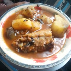 A picture of Sweet Potatoes Pepper soup.