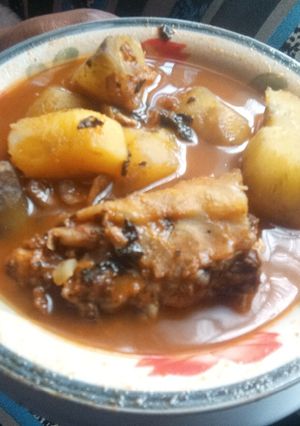 A picture of Sweet Potatoes Pepper soup.