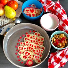 A picture of Pancakes with lots of Love.
