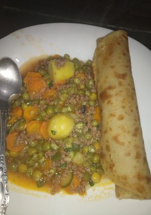 A picture of Minced meat peas stew.