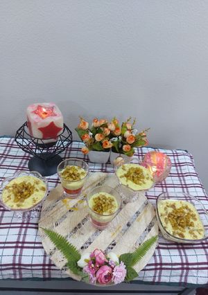 A picture of Apple custard pudding.