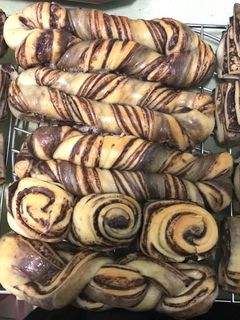 湯種 巧克力牛奶千層大理石麵包 的食譜成品照片
