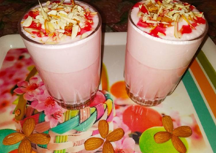 Easiest Way to Prepare Perfect Rose lassi