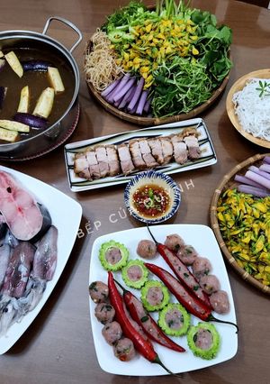 Hình của món Lẩu mắm.