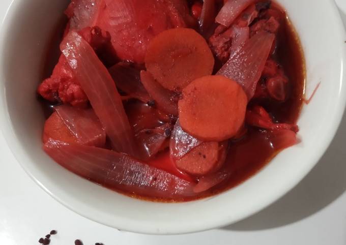 Resep 196) Sup Ayam Merah Yang Bisa Manjain Lidah