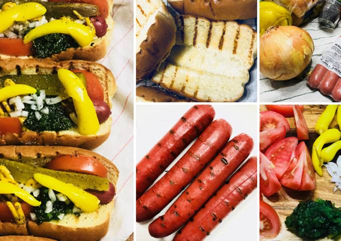 Simple Way to Make Homemade Chicago Style Wagyu Beef Hot Dogs