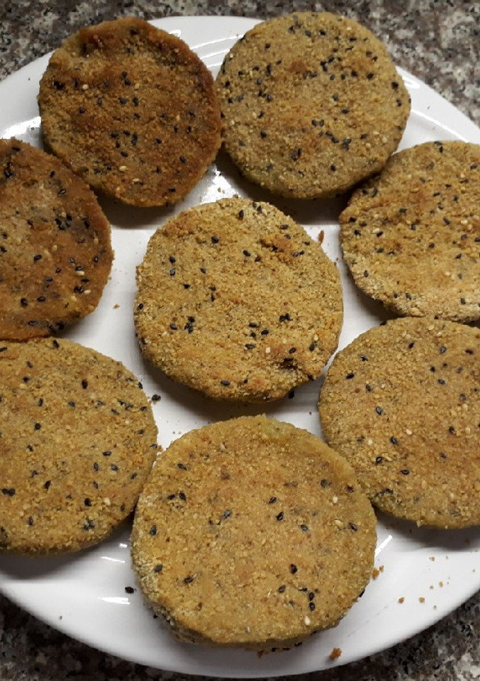 Una foto de Milanesas de zapallito al horno