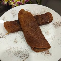 A picture of Wheat flour Cocoa chilla.