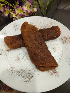 A picture of Wheat flour Cocoa chilla.