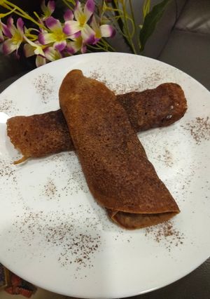 A picture of Wheat flour Cocoa chilla.