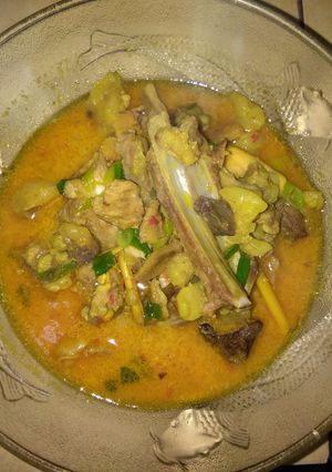 Foto resep Lemak tulang kambing kuah santan