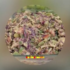 A picture of Healthy salad with Hung Curd Dressing.