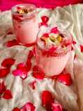 Rose and Basil seed Lassi