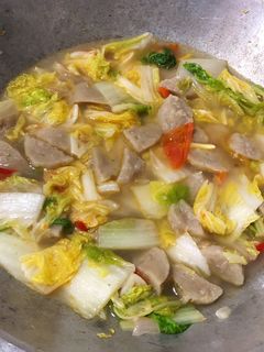 Foto resep Tumis Sawi & Bakso