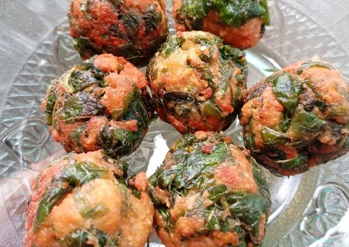 Bakso Bayam Goreng