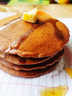 এগলেস চকলেট প্যানকেক(eggless chocolate pancake recipe in Bengali) রেসিপির প্রধান ছবি