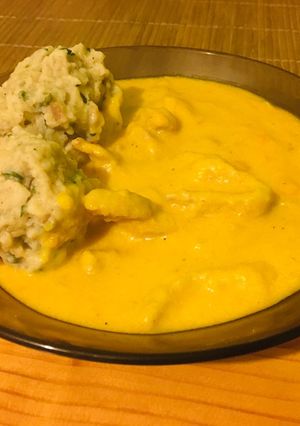Vadas zsemlegombóccal recept fotója