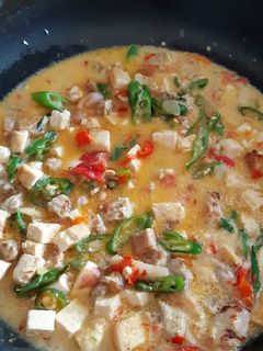 Foto resep Lodeh tahu tempe dan lombok hijau