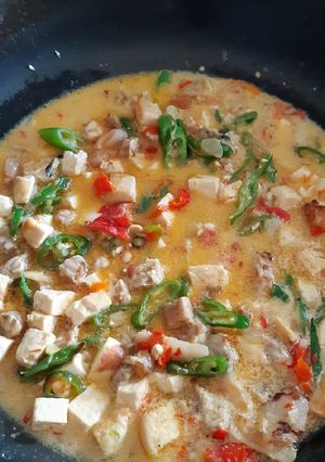 Foto resep Lodeh tahu tempe dan lombok hijau