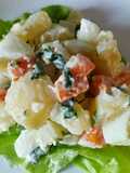 Ensalada de papa, zanahoria y huevo