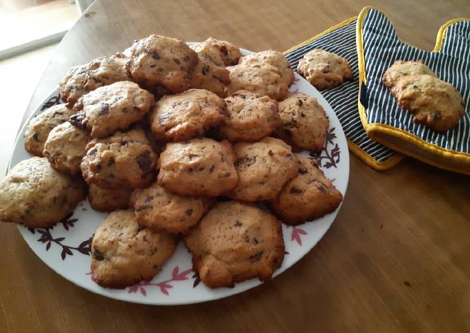 Recette Délicieuse Cookies aux pépites de chocolat