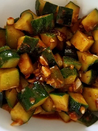 Easy Steps to Prepare Recipe Spicy Cucumber Salad that is  Makes Drooling, Addictive}
