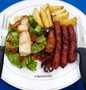 Cara Buat Fish Pan Seared with Salad Dressing Lemon &amp; Squid Saussage Grill Yang Mudah