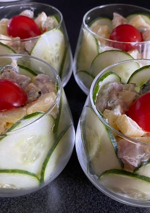 Une photo de 😜 Salade crémeuse de harengs
