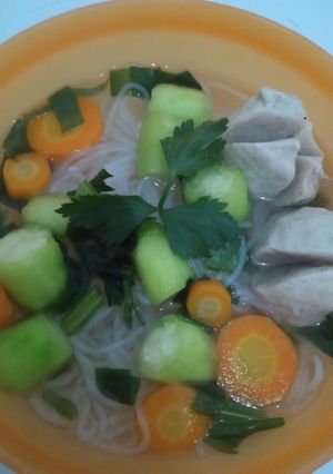 Foto resep Sayur kuah bakso