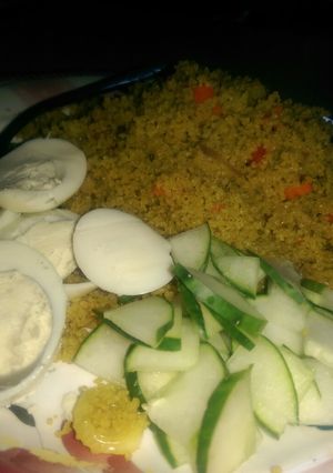 A picture of Cous cous jollof.