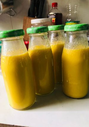 Hình của món Sữa bí đỏ.