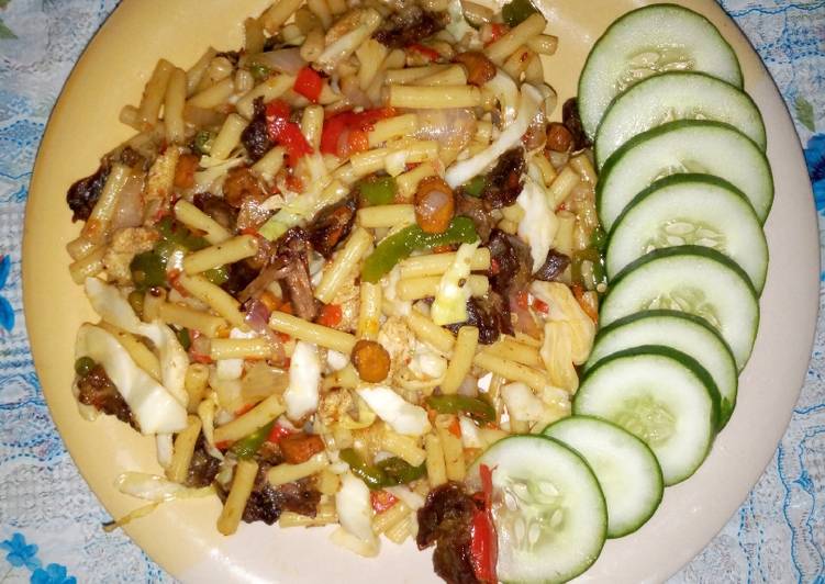 Recipe of Super Quick Homemade Makarnasi pasta
