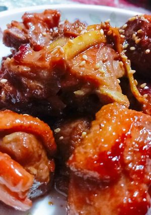 Hình của món Vịt cỏ ram gừng xả.