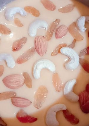 A picture of Dry Fruits Custard.