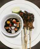 Sate Ayam Maranggi dengan Cocolan Sambal Kecap Manis Pedas