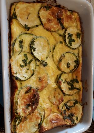 Foto de Suflê low carb de abobrinha e alho poró