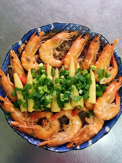 鮮蝦粉絲煲 的食譜成品照片