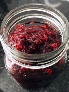 A picture of Apple Pulp Hibiscus Jam (happy jam).