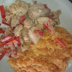 Una foto de Merluza y arroz