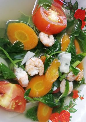 Foto resep Sayur bening bayam udang