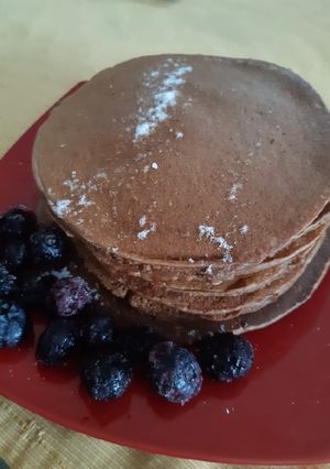 Una foto de Hot cake de chocolate