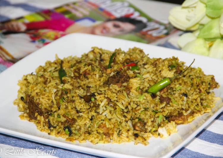 Recipe of Homemade Hariyali Murgh Biryani / Green Masala Chicken Biryani