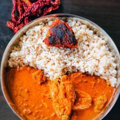 Mangalorean Pomfret Fish Curry A picture of Mangalorean Pomfret Fish Curry.