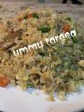 Soyayyar shinkafa da kwai da carrot da green beans