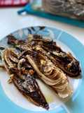 Radicchio al forno con pecorino e noci