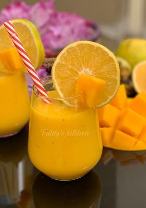 A picture of Orange Mango Smoothie 🍊🍹.