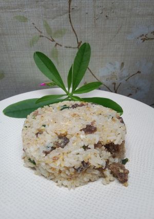 Foto resep Nasi Goreng Daun Ginseng Daging Sapi