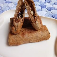 A picture of Wheat Flour Jaggery Peanut Rolls.